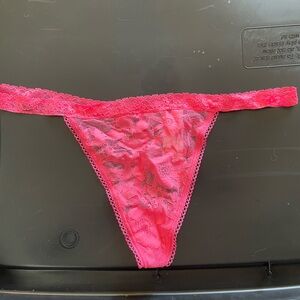 Victoria's Secret Hot Pink Lace Panty